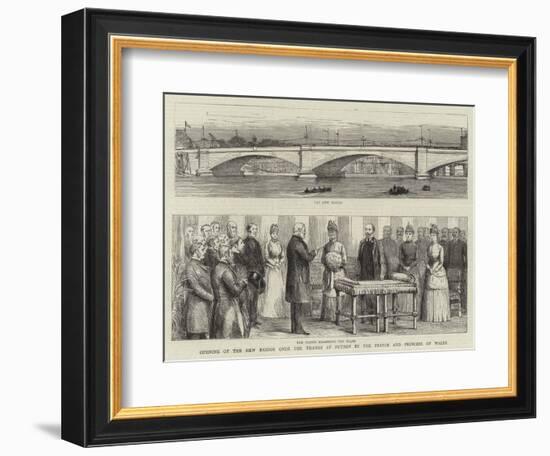 Opening of the New Bridge over the Thames at Putney by the Prince and Princess of Wales-null-Framed Giclee Print