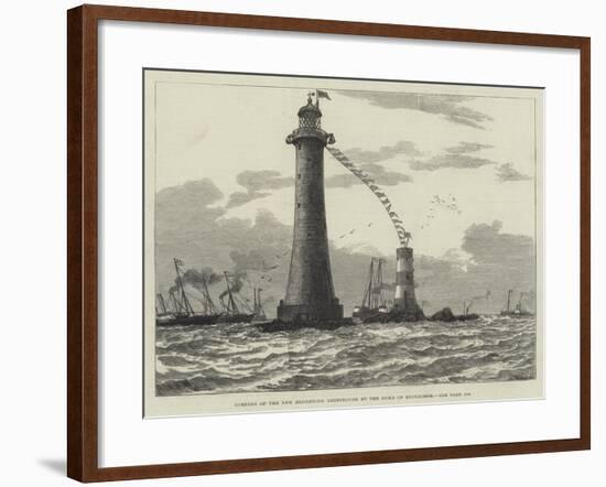 Opening of the New Eddystone Lighthouse by the Duke of Edinburgh-null-Framed Giclee Print