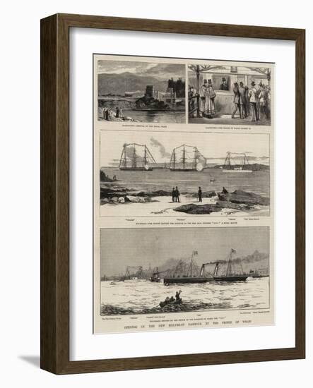 Opening of the New Holyhead Harbour by the Prince of Wales-null-Framed Giclee Print