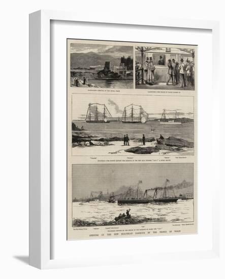 Opening of the New Holyhead Harbour by the Prince of Wales-null-Framed Giclee Print