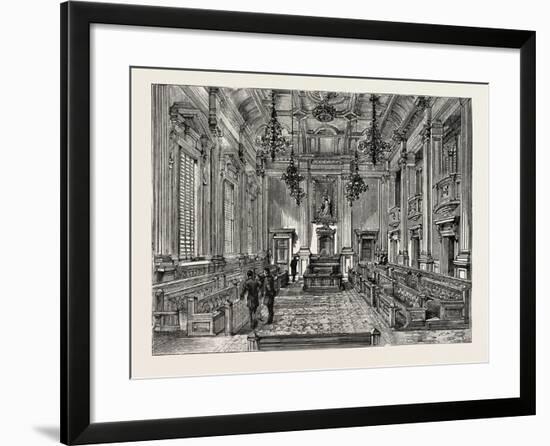 Opening of the New Houses of Parliament, Capetown: the House of Assembly-null-Framed Giclee Print