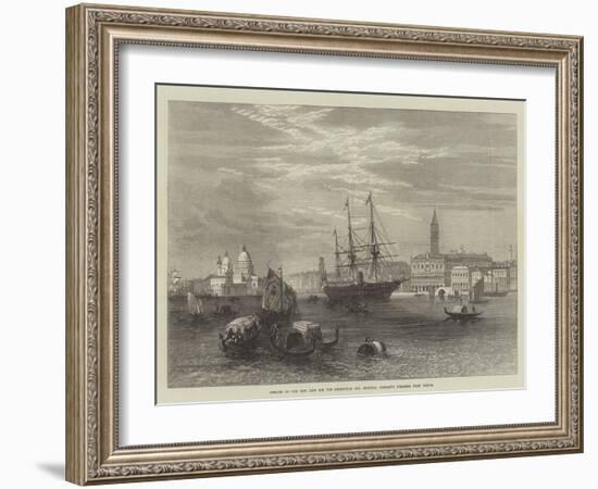 Opening of the New Line for the Peninsular and Oriental Company's Steamers from Venice-null-Framed Giclee Print