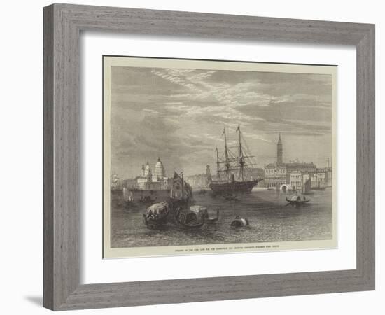 Opening of the New Line for the Peninsular and Oriental Company's Steamers from Venice-null-Framed Giclee Print