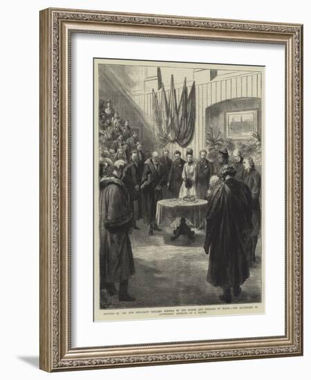 Opening of the New Merchant Taylors' Schools by the Prince and Princess of Wales-Godefroy Durand-Framed Giclee Print