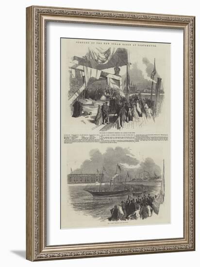 Opening of the New Steam Basin at Portsmouth-Myles Birket Foster-Framed Giclee Print