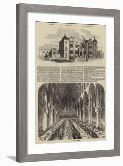 Opening of the Norwich and Ipswich Railway-null-Framed Giclee Print