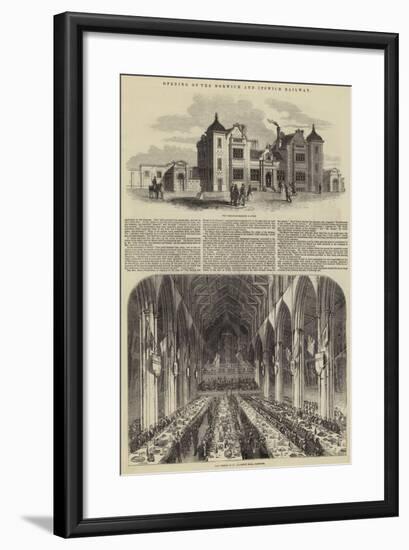 Opening of the Norwich and Ipswich Railway-null-Framed Giclee Print