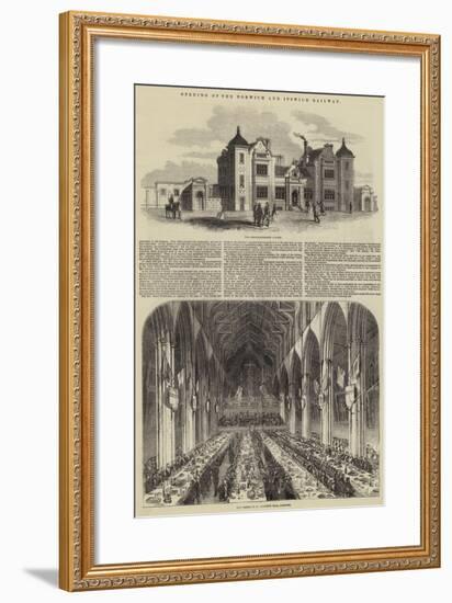 Opening of the Norwich and Ipswich Railway-null-Framed Giclee Print