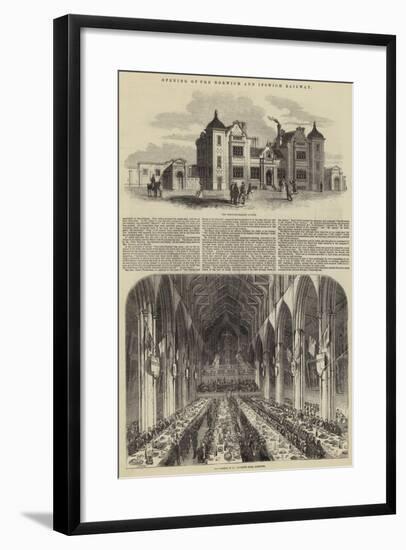 Opening of the Norwich and Ipswich Railway-null-Framed Giclee Print