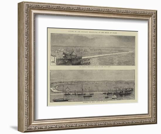 Opening of the Portland Breakwater by the Prince of Wales-null-Framed Giclee Print