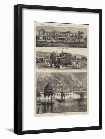 Opening of the Rajpootana State Railway to Ulwar-null-Framed Giclee Print