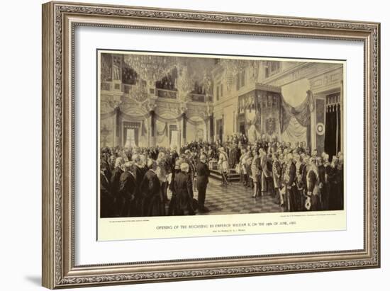 Opening of the Reichstag-Anton Alexander von Werner-Framed Giclee Print