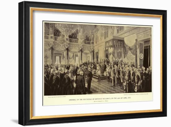 Opening of the Reichstag-Anton Alexander von Werner-Framed Giclee Print