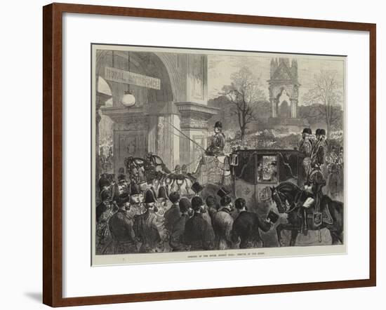 Opening of the Royal Albert Hall, Arrival of the Queen-null-Framed Giclee Print