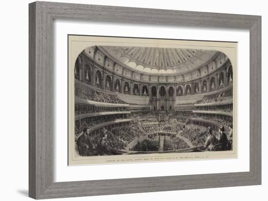 Opening of the Royal Albert Hall of Arts and Sciences by Her Majesty, 29 March 1871-null-Framed Giclee Print