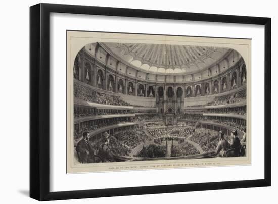 Opening of the Royal Albert Hall of Arts and Sciences by Her Majesty, 29 March 1871-null-Framed Giclee Print
