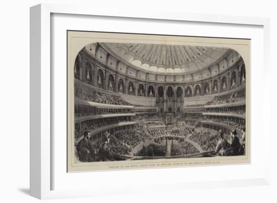 Opening of the Royal Albert Hall of Arts and Sciences by Her Majesty, 29 March 1871-null-Framed Giclee Print