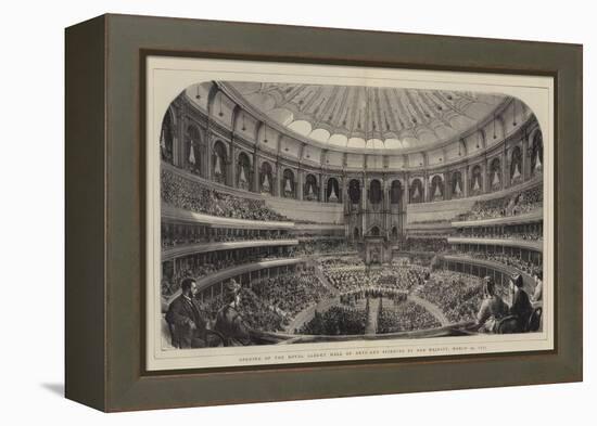 Opening of the Royal Albert Hall of Arts and Sciences by Her Majesty, 29 March 1871-null-Framed Premier Image Canvas