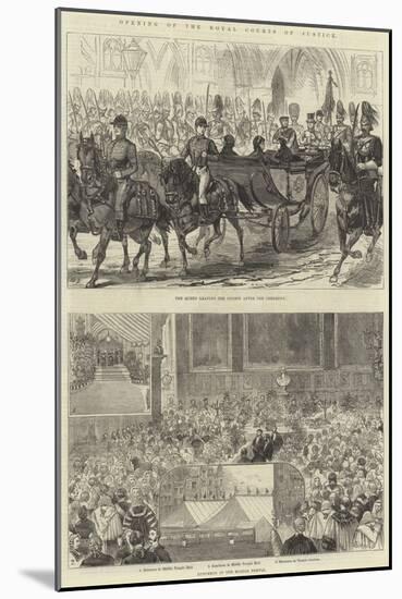 Opening of the Royal Courts of Justice-Alfred Courbould-Mounted Giclee Print