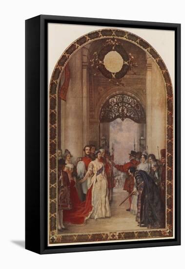 Opening of the Royal Exchange by Queen Victoria, London, 1844-Robert Walker Macbeth-Framed Premier Image Canvas