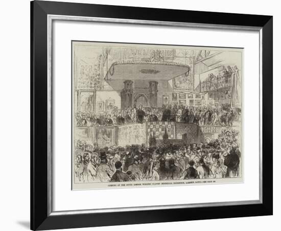 Opening of the South London Working Classes' Industrial Exhibition, Lambeth Baths-null-Framed Giclee Print