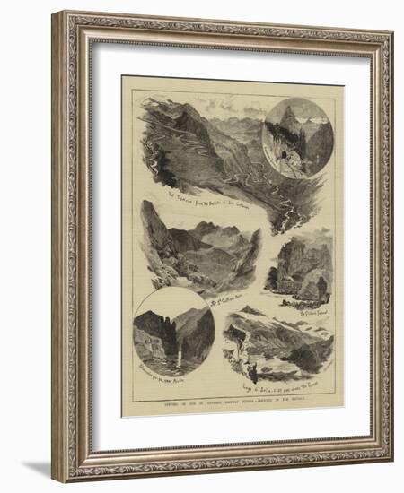 Opening of the St Gothard Railway Tunnel, Sketches in the District-William Lionel Wyllie-Framed Giclee Print