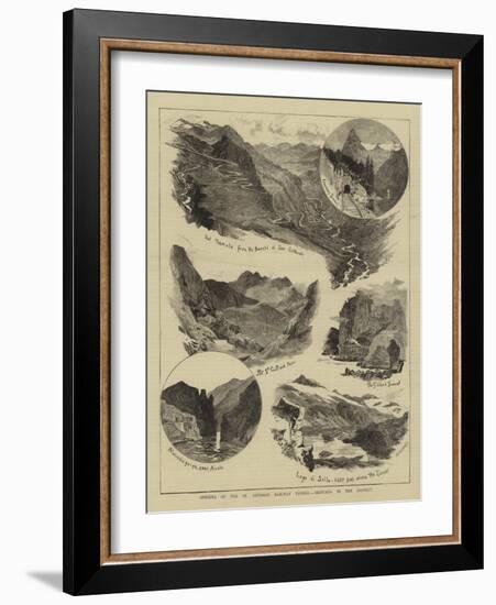 Opening of the St Gothard Railway Tunnel, Sketches in the District-William Lionel Wyllie-Framed Giclee Print