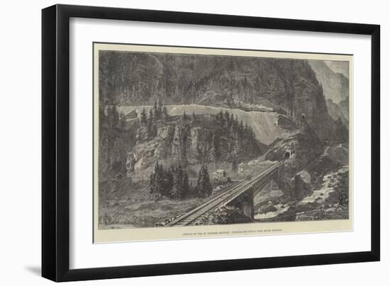 Opening of the St Gothard Railway, Tunnels and Zigzag Near Monte Piottino-null-Framed Giclee Print