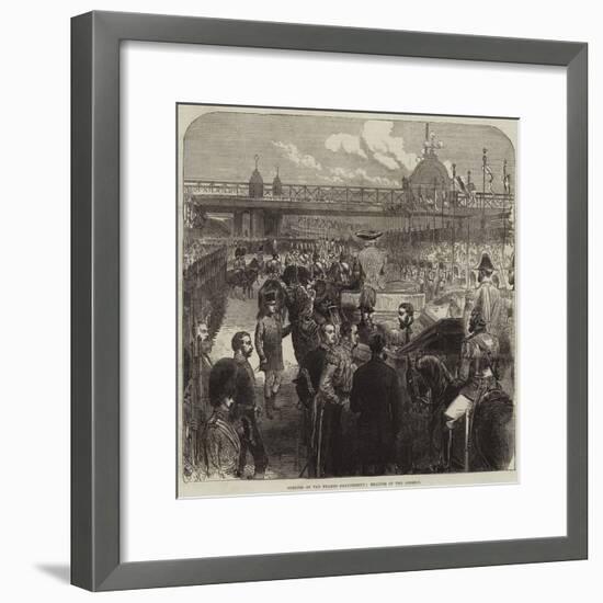 Opening of the Thames Embankment, Reading of the Address-null-Framed Giclee Print