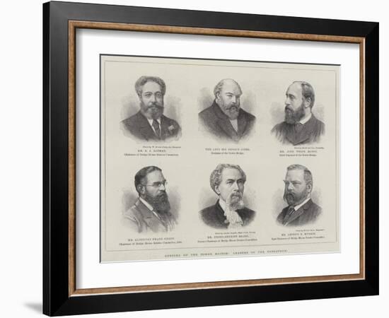 Opening of the Tower Bridge, Leaders of the Enterprise-null-Framed Giclee Print