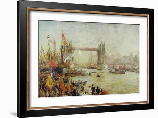 Opening of Tower Bridge, 1894-William Lionel Wyllie-Framed Giclee Print