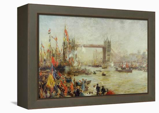 Opening of Tower Bridge, 1894-William Lionel Wyllie-Framed Premier Image Canvas