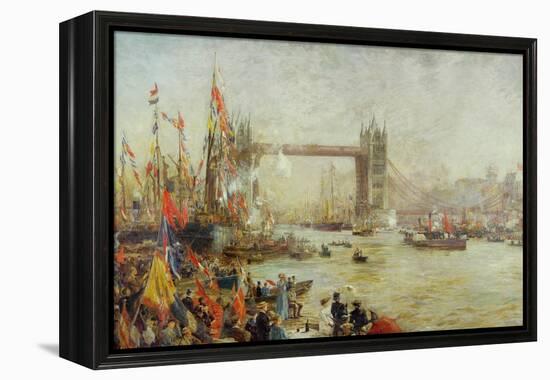 Opening of Tower Bridge, 1894-William Lionel Wyllie-Framed Premier Image Canvas