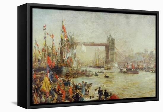 Opening of Tower Bridge, 1894-William Lionel Wyllie-Framed Premier Image Canvas