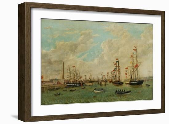 Opening of Tyne Dock, 3rd March 1859-John Scott-Framed Giclee Print