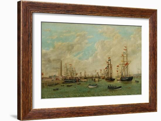 Opening of Tyne Dock, 3rd March 1859-John Scott-Framed Giclee Print