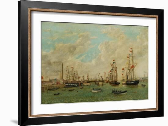 Opening of Tyne Dock, 3rd March 1859-John Scott-Framed Giclee Print