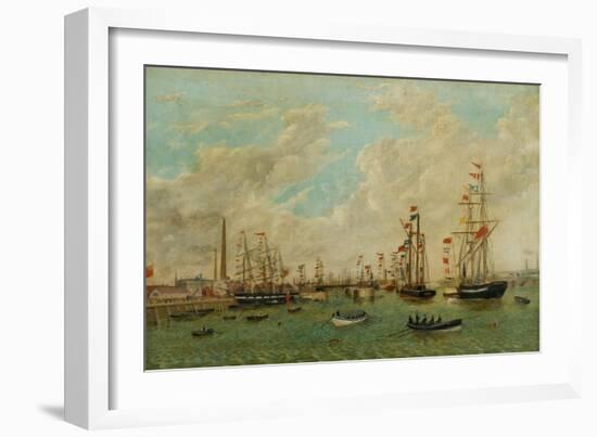 Opening of Tyne Dock, 3rd March 1859-John Scott-Framed Giclee Print