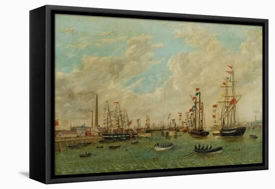 Opening of Tyne Dock, 3rd March 1859-John Scott-Framed Premier Image Canvas