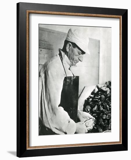 Opening Oysters 1930s-null-Framed Photographic Print