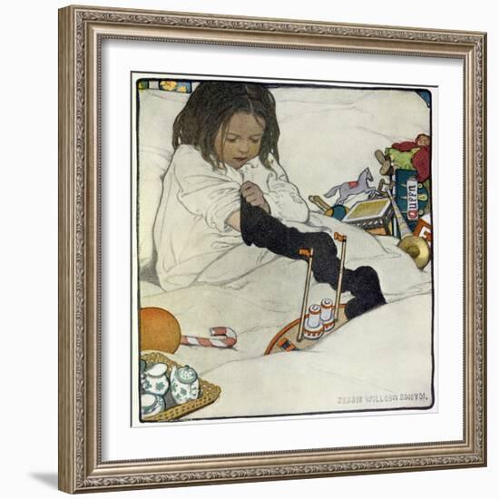 Opening the Christmas Stocking, 1902-Jessie Willcox-Smith-Framed Giclee Print