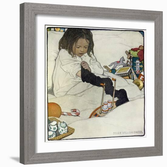 Opening the Christmas Stocking, 1902-Jessie Willcox-Smith-Framed Giclee Print