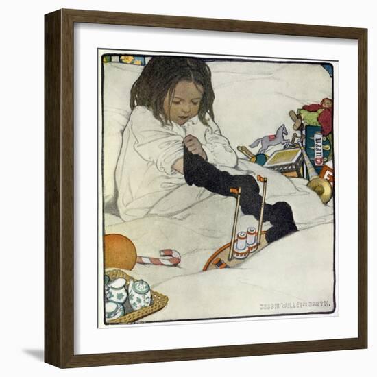 Opening the Christmas Stocking, 1902-Jessie Willcox-Smith-Framed Giclee Print