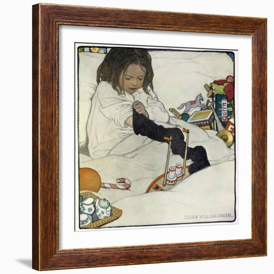 Opening the Christmas Stocking, 1902-Jessie Willcox-Smith-Framed Giclee Print