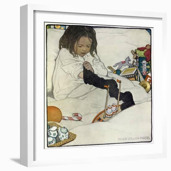 Opening the Christmas Stocking, 1902-Jessie Willcox-Smith-Framed Giclee Print