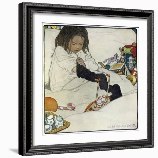 Opening the Christmas Stocking, 1902-Jessie Willcox-Smith-Framed Giclee Print