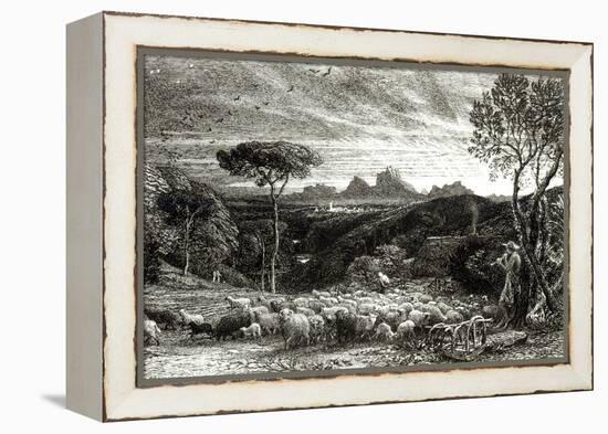Opening the Fold, Early Morning, 1880-Samuel Palmer-Framed Premier Image Canvas