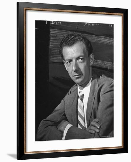 Opera Composer Benjamin Britten After US Premiere of "Peter Grimes" at the Berkshire Music Festival-W^ Eugene Smith-Framed Premium Photographic Print