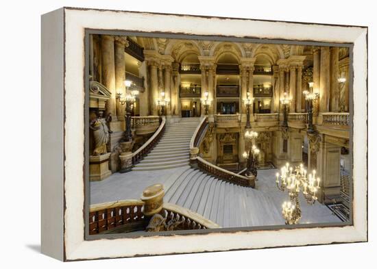 Opera Garnier, Grand Staircase, Paris, France-G & M Therin-Weise-Framed Premier Image Canvas