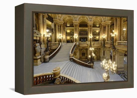 Opera Garnier, Grand Staircase, Paris, France-G & M Therin-Weise-Framed Premier Image Canvas